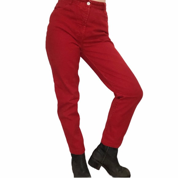 Vintage red Bongo high waisted straight leg jeans - Picture 4 of 14